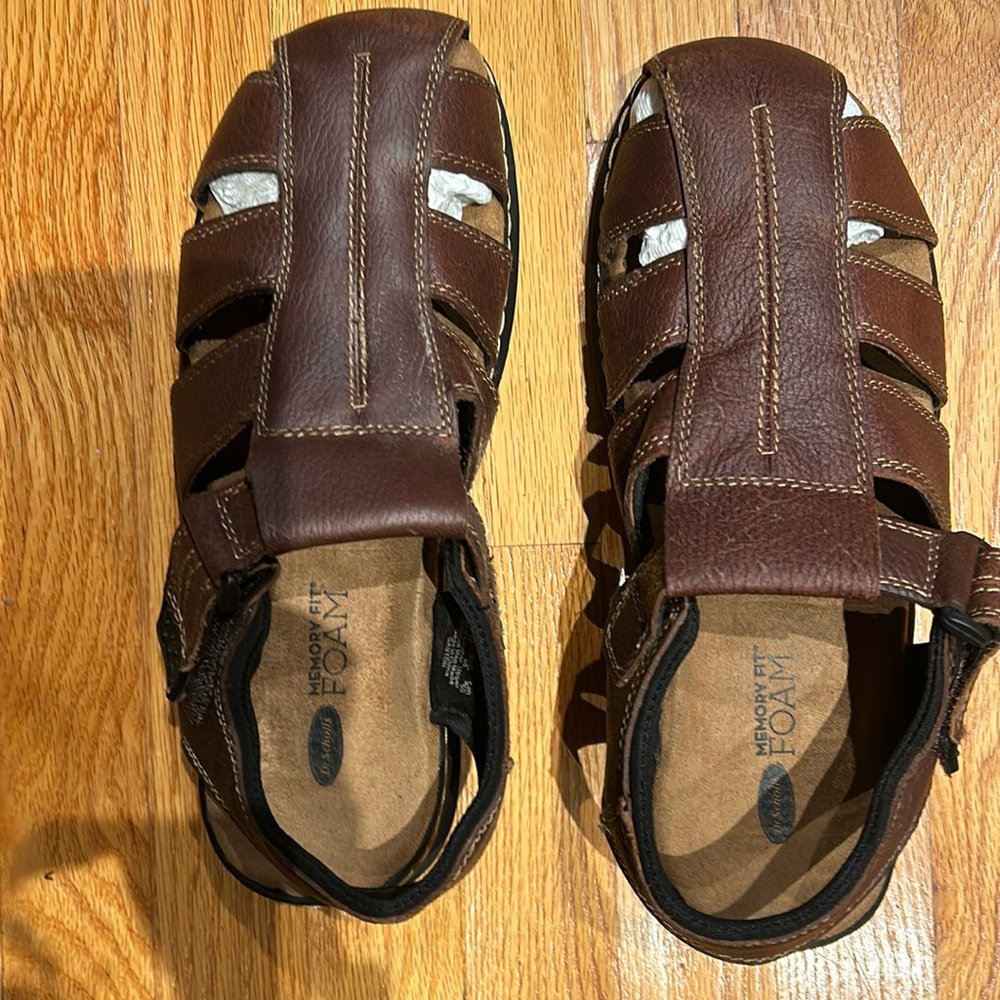 Dr. Scholl’s Brown Leather Sandals
